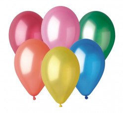 50 Balões Metalizados Cores Sortidas 12" (30cm)