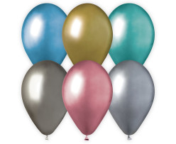 50 Balões Mix Cores Shiny 13pol. (33cm)