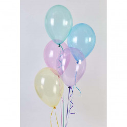 50 Balões Rainbow Crystal Sortidos 13" (33cm)