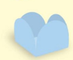 50 Forminhas Pétala Azul Aqua