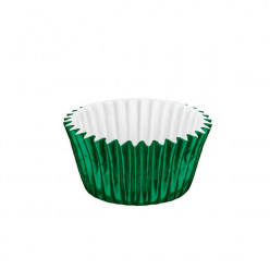 50 Mini Cápsulas Brigadeiro Verdes Metalizadas