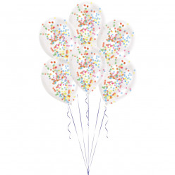 6 Balões Confettis Coloridos 11