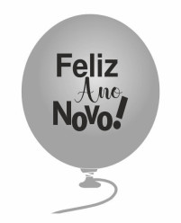 6 Balões Feliz Ano Novo Prata 12"