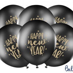 6 Balões Latex Happy New Year Ano Novo