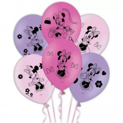 6 Balões Latex Minnie Bow-tique
