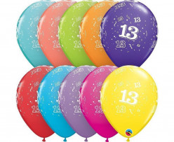 6 Balões Látex Nº 13 Sortidos