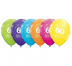 6 Balões Látex Nº 60 Sortidos