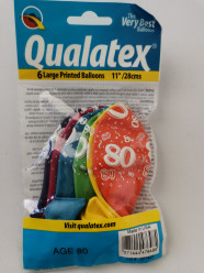 6 Balões Látex Nº 80 Sortidos