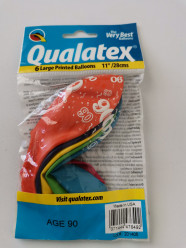 6 Balões Látex Nº 90 Sortidos
