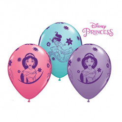 6 Balões Latex Princesa Jasmine Disney