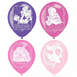 6 Balões Latex Princesas Disney