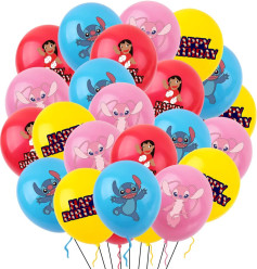 6 Balões Latex Stitch Disney