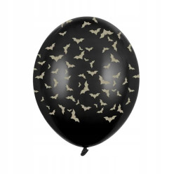 6 Balões Morcegos Preto Halloween