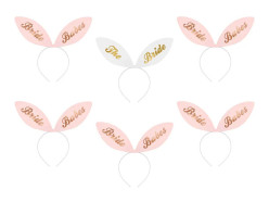 6 Bandoletes Orelhas Coelho Bride Squad (despedida de Solteira) 29x25cm