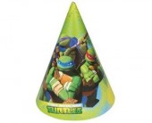 6 Chapéus Cone festa Tartarugas Ninja