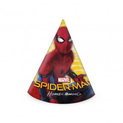 6 Chapéus Festa Spiderman Homecoming