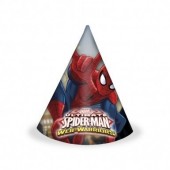 6 Chapéus Festa Spiderman Web Warriors