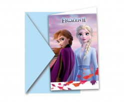 6 Convites Frozen 2 Disney