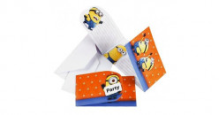 6 Convites laranja Minions