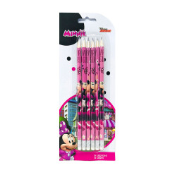 6 Lápis de Carvão Minnie