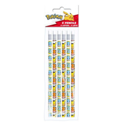 6 Lápis de Carvão Pokémon