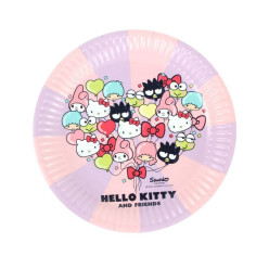 6 Pratos Hello Kitty e Amigos 18cm