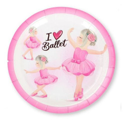 6 Pratos I Love Ballet 18cm