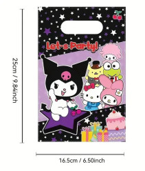 6 Sacos Brinde Hello Kitty Kuromi Lets Party