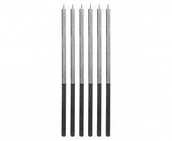 6 Velas Platinum Prateado