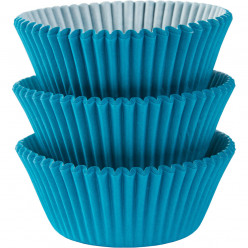 75 Forminhas Azul Caribe Cupcake - 50mm