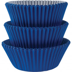 75 Forminhas Azul Cupcake - 50mm