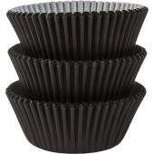 75 Forminhas Pretas Cupcake - 50mm