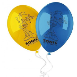 8 Balões Latex Sonic The Hedgehog