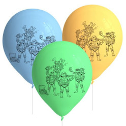 8 Balões Tartarugas Ninja 11"