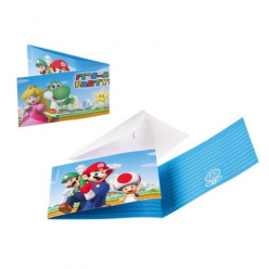 8 Convites Festa Super Mario