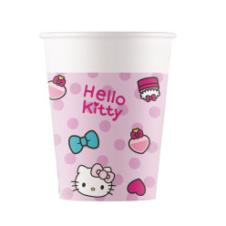 8 Copos Festa Hello Kitty Fashion