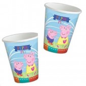 8 Copos Festa Peppa 260ml
