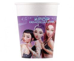 8 Copos Guerreiras K-Pop Demon Hunters 200ml
