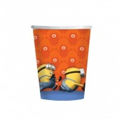 8 Copos Minions Laranja 26cl