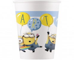 8 Copos Papel Festa Minions Party