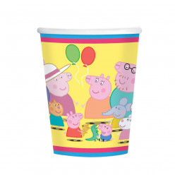8 Copos Papel Porquinha Peppa Party