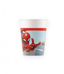 8 Copos Papel Spiderman Crime Fighter