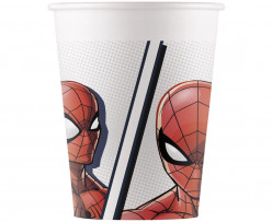8 Copos Papel Spiderman Superhero