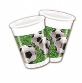 8 Copos plásticos Festa Futebol 200ml