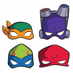 8 Máscaras Festa Tartarugas Ninja TMNT
