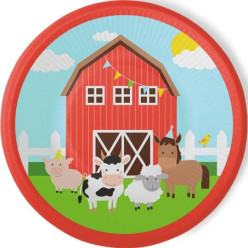 8 Pratos Animais da Quinta 23cm