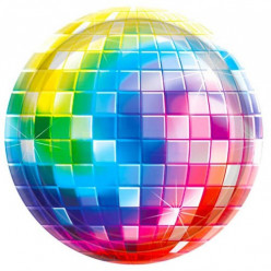 8 Pratos Anos 70 Disco Fever 26cm