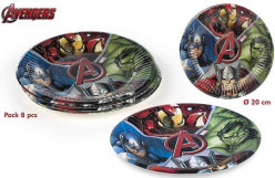 8 Pratos Festa Avengers Marvel 20cm