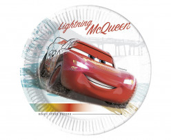 8 Pratos Festa Cars High Speed 23 cm