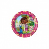 8 Pratos Festa Doutora Brinquedos 19 cm